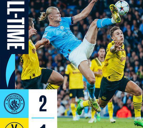 Manchester City venció 2-1 a Dortmund